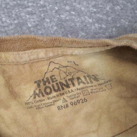 The Mountain Bald Eagle Moon Tie Dye Large Brown Short Sleeve T-Shirt - Picture 5 of 9